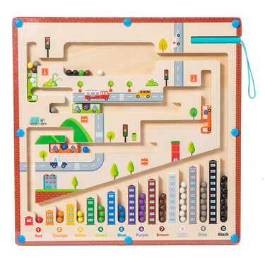 Magnetix Laberinto de Colores Rompecabezas | Descubre Colores y Números - Juguete Educativo Montessori